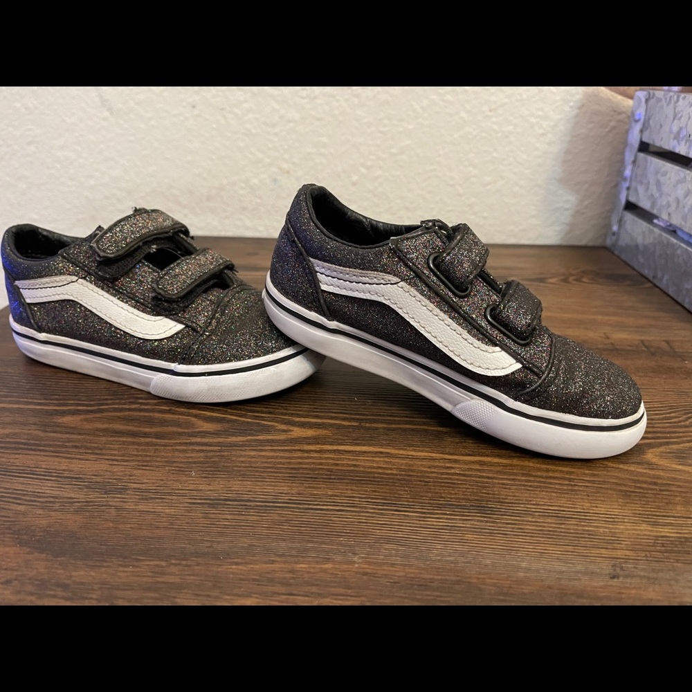 Glitter Vans black size 9C